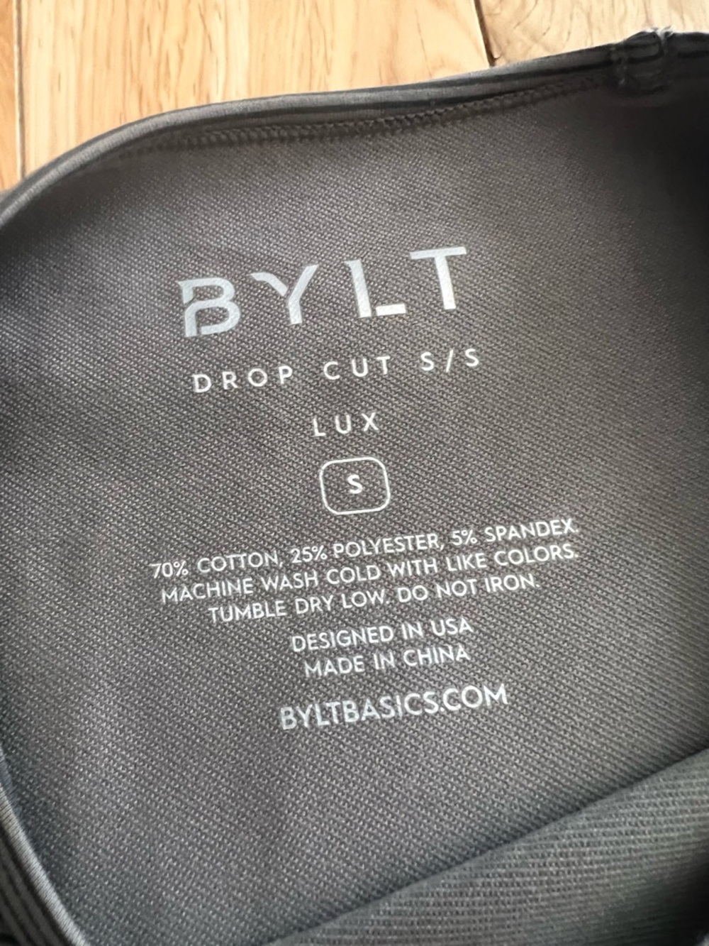 NEW Bylt Mens Drop Cut SS Lux Premium Basic Brown Striped Shirt Athletic Fit S - Picture 3 of 11